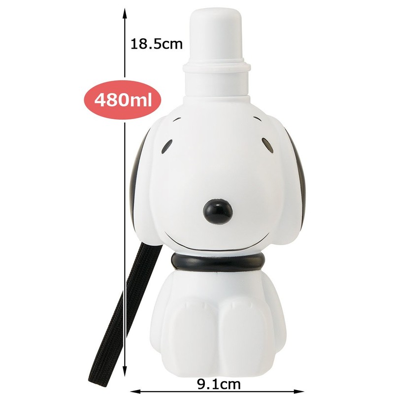 Skater Peanuts PBSD5 Children's Water Bottle, Direct Drinking, 16.2 fl
