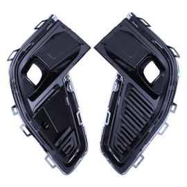 MOTOKU Front Driver and Passenger Side Fog Light Cover Bezel with Chrome Molding for GMC Acadia Denali 2020-2023