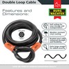 Burg-Wachter 122C Double Loop Vinyl Coated Multi-Stranded Braided Steel Cable,