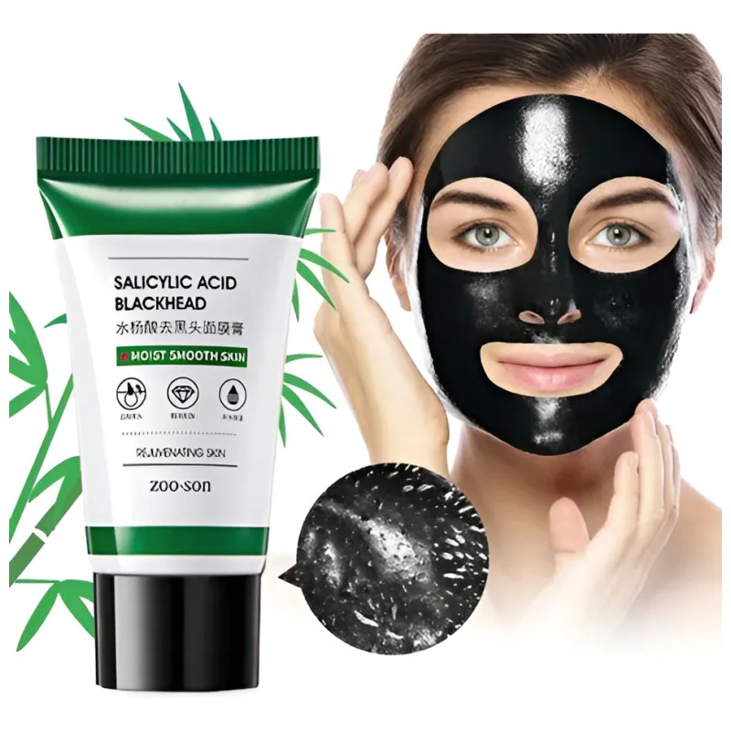 Mascarilla Negra Facial Bambu Elimina Puntos Negros Nariz F