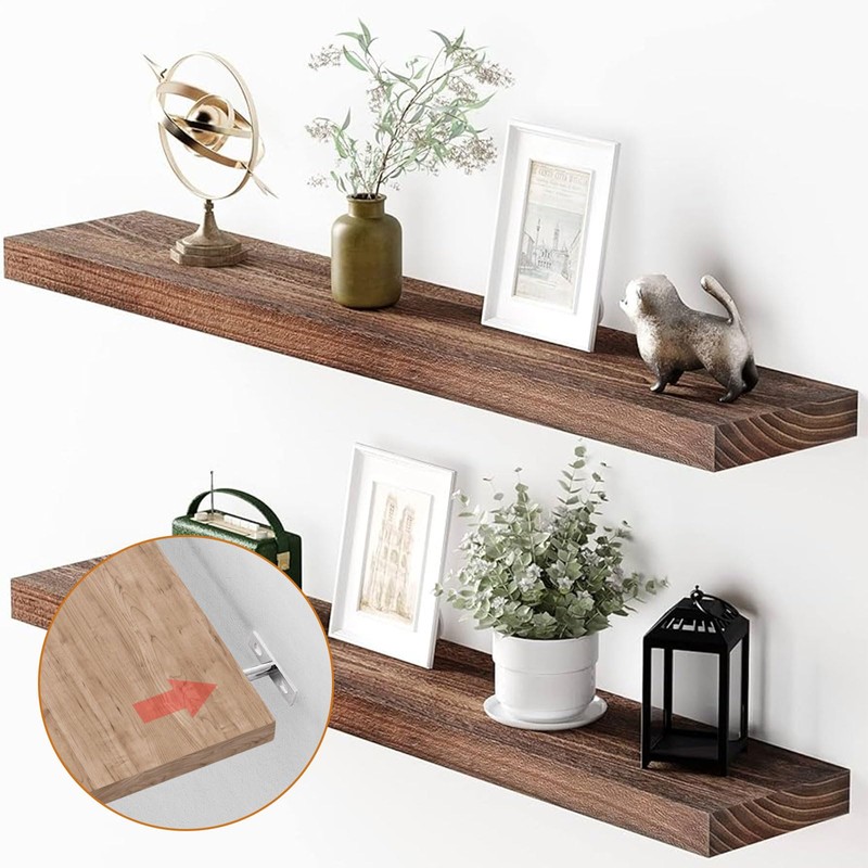 APACALI 10 Pack Floating Shelf Bracket 6 Inch, 150mm Invisible