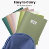 Sooez 6Pack Folders with Pockets, Pocket Folders with Extra Labels,