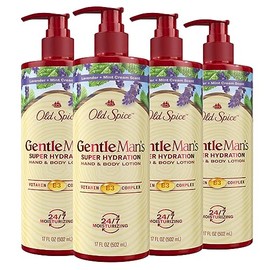 Old Spice Locin Hidratante Para Manos Y Cuerpo GentlemanS Blend, Lavanda Y Menta, 17,0 Onzas Lquidas (Paquete De 4)                                   