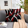 weesire Black and Red Throw Pillow Covers Set of 2