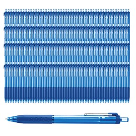 Glamza Ballpoint Pens 0.7mm Blue Ink – Retractable Writing Pens Multipack Bulk x200 (Model IJ300)