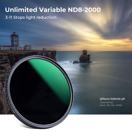 K&F Concept 49mm Variable ND Filter Adjustable Fader Neutral Density ND8 to ND2000 Ultra Slim Waterproof Multi Coating Optical Glass Lens Filter (Nano-D Series)