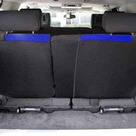 FH Group Multi-Functional Cloth Split Bench Seat Cover (Full Split Bench Coverage) - Fit Most Car, Truck, SUV, or Van (Blue)