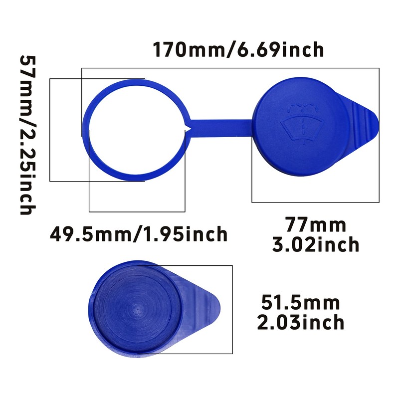 Runseaway 2PCS Windshield Washer Fluid Reservoir Tank Cap, Direct Replacement