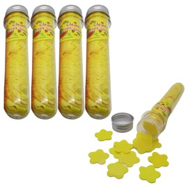 Gadgetime USA Flower Paper Soap Sheets (pack of 4) - Portable Disposable Travel Paper Soap Confetti - Foaming Hand Washing Scented Soap Flakes for Indoor, Travel, Camping, Hiking, Outdoor, (Yellow)