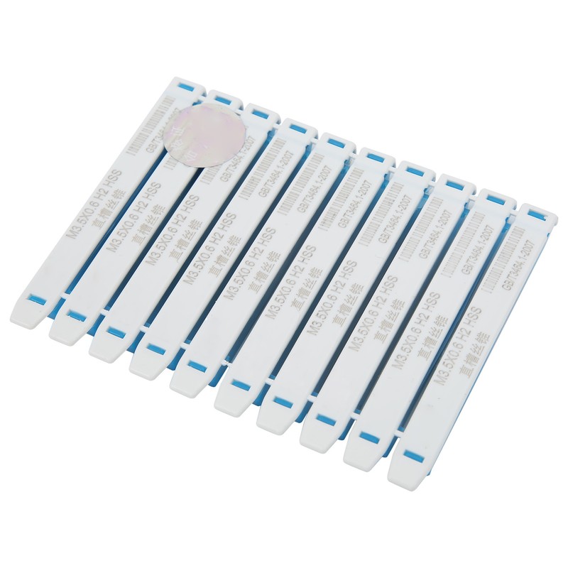 10pcs M3.5x0.6 Screw Tap Straight Flute HighSpeed Steel High Hardness
