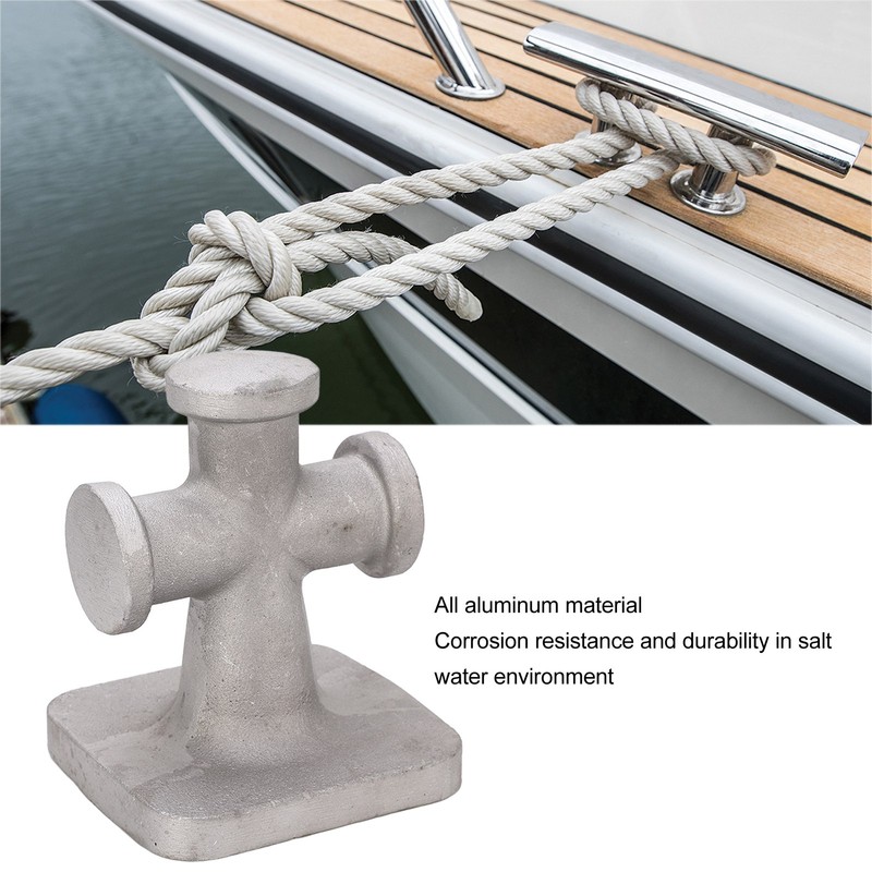4.5inch Single Cross Bollard Cleat Heavy Duty Aluminum Mooring Bitt