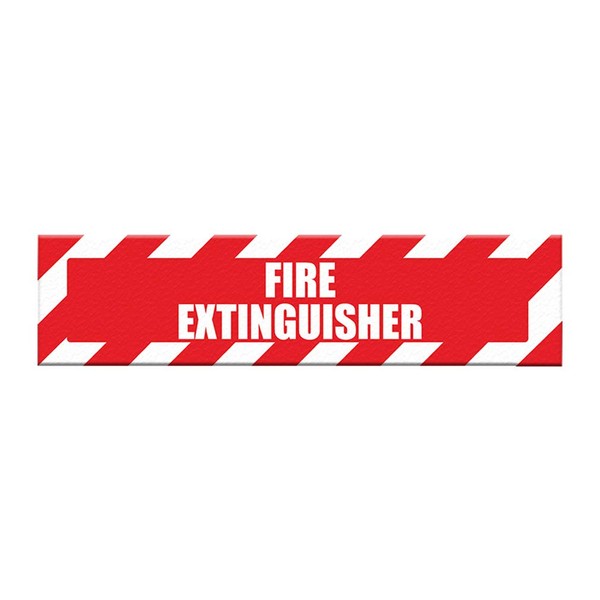 Fire Extinguisher Floor Decals Red Anti-Slip Long Shape B Business