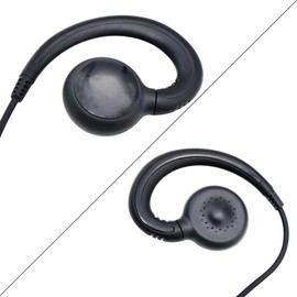 Earpiece for Motorola Radio Single Wire Walkie Talkie Swivel Earpiece Headset with Mic PTT for Motorola Two Way Radios CP88 CP100 CP200D CLS1110 CLS1410 (1 Pack)