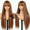 Glueless Wear and Go Straight Wigs with Bangs 6x4 Lace