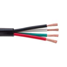 CableMaestro 500ft Speaker Wire 14AWG 4 Conductor – Indoor/Outdoor Stranded CCA (Copper Clad Aluminum), CL2 Rated, PVC + PE Double Jacket, Direct Burial and UV Resistant Bulk Audio Cable