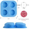 Sakolla Sakolla 2 Pack 4 Cavity Round Silicone Soap Molds