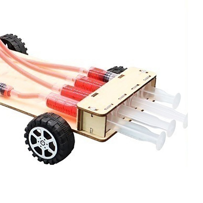 Hydraulic Excavator Model Educational Wooden Science Experiment Toy DIY STEM