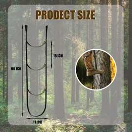 Highwild 3 Step Climbing Stick Aider for Hunting - Heavy Duty 600Lbs Strength Climbing Steps - Webbing Rope Ladder for Outdoor Climbing