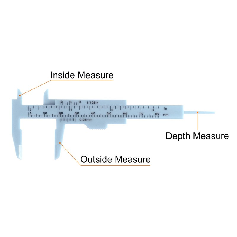 QUARKZMAN Mini Plastic Vernier Caliper 80 mm 3 Inch Vernier