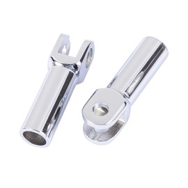 Passenger Footpeg Supports Kit Foot peg Mounts Clevis Fit for Harley Harley Standard Softail Springer Deuce Heritage Softail Classic Fatboy Dyna 2000-2017 (Chrome)