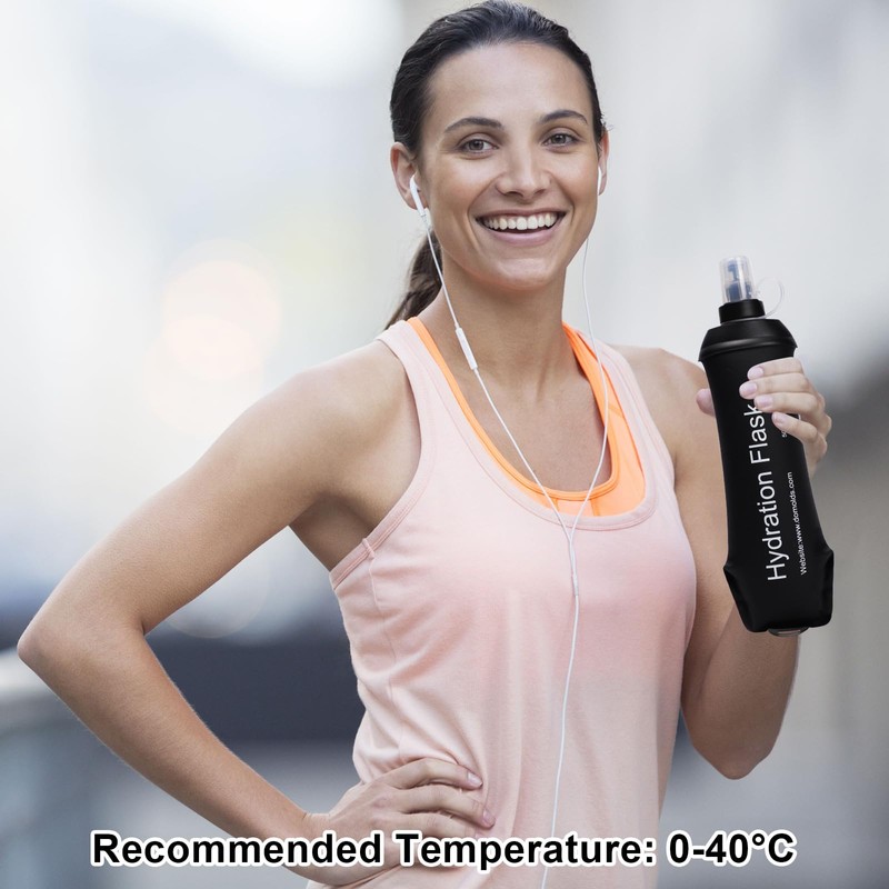 500 ml Soft Flask Foldable Running Water Bottle TPU Handheld