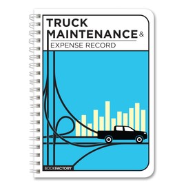 BookFactory Truck Maintenance and Expense Record Book/Truck Maintenance & Expense Tracker Log Book and Logbook - 5'' x 7'', 100 Pages, Wire-O (LOG-100-57CW-PP(Truck-Maintenance))