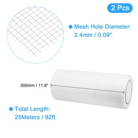 uxcell Drywall Tape, 2Pcs 11.8" x 82ft - Fiberglass Drywall Repair Tape, Self-Adhesive Mesh Fiber Tape, Drywall Joint Tape for Wall Crack Repair Seam Patch