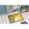 Caroline's Treasures WDK5341JMAT Summer Sunflowers Natural Eared White Boxer Doormat