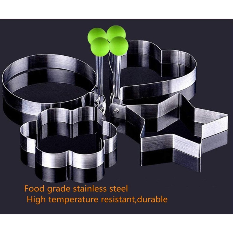 Fried Egg Mold Ring Set of 10 - Stainless Steel