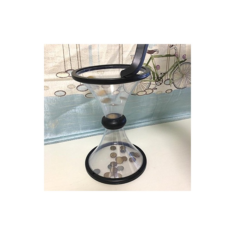 Bruafsir Transparent Vortex Piggy Bank Circling Saving Box Vortex Bank