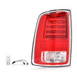 CROSSDESIGN LED Tail Light Assembly Compatible with Dodge Ram 1500 2013-2018 & Dodge Ram 2500 3500 2014-2018 & 1500 Classic 2019-2022 Left Driver Side Rear Light