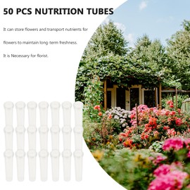 Didiseaon 25 Pcs Floral Tubes Plastic Flower Tube 28ml Top Nutrition Tube Air Plant Holder for Garden Home Tabletop Milkweed Water Cuttings Flower Arrangements