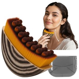 1 Piezas Cepillo de Contorno Facial para Drenaje Linfático, Herramienta de Masaje Facial Ergonómica, Diseño Suave para Rostro, Mentón y Mandíbula, Efe