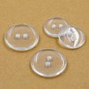 18mm Clear 2 Holed Round Buttons (10 Buttons)