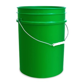 ePackageSupply, 5 Gallon Green Plastic Bucket Only - Durable 90 Mil All Purpose Pail - Food Grade Buckets NO LIDS Included - Contains No BPA Plastic - Recyclable - 1 Pack Buckets ONLY