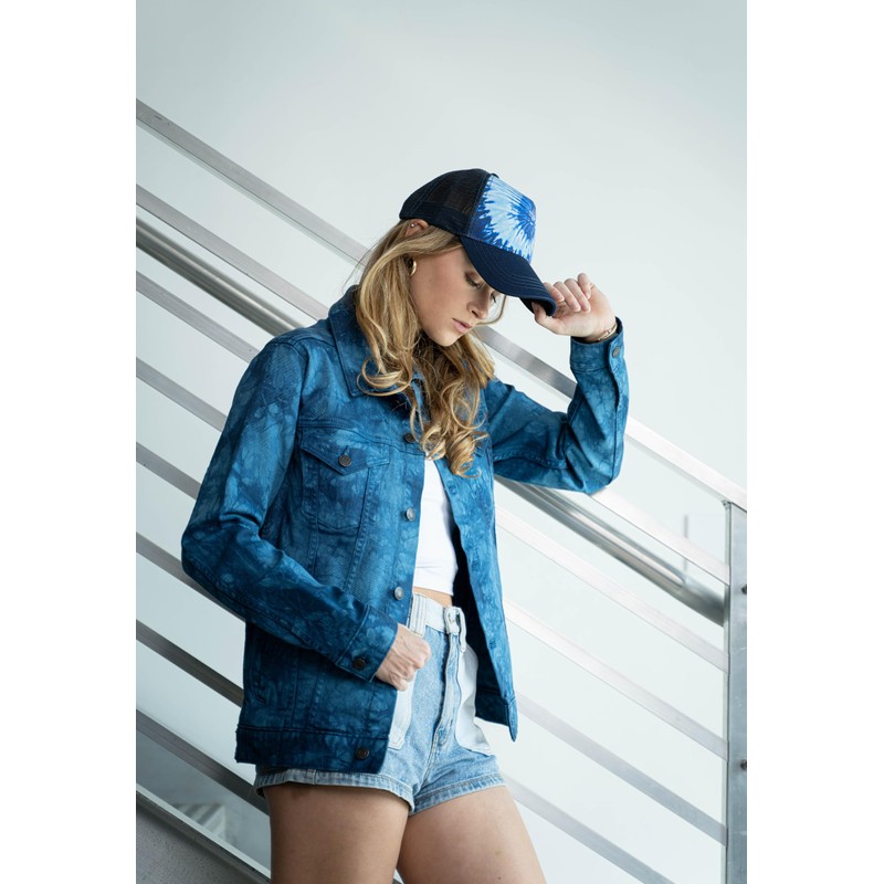 Colortone Batik Trucker Mesh Cap Women's One Size Batik Trucker