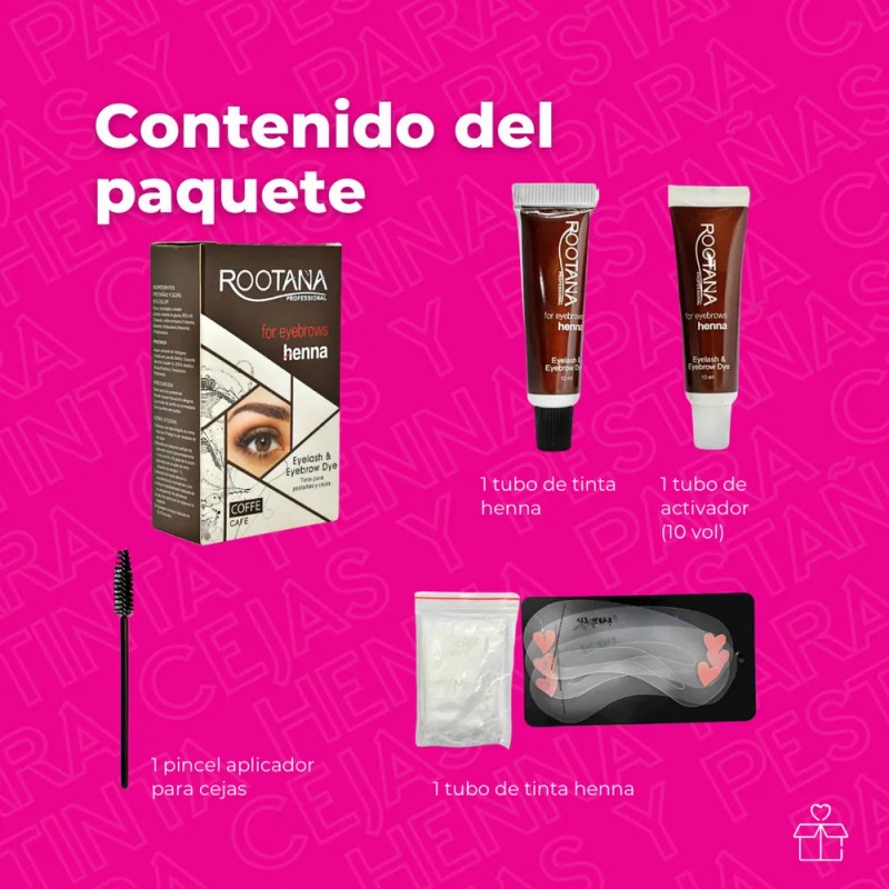 Gel Tinta Henna Tinte Pigmento Para Cejas Y Pestañas Café