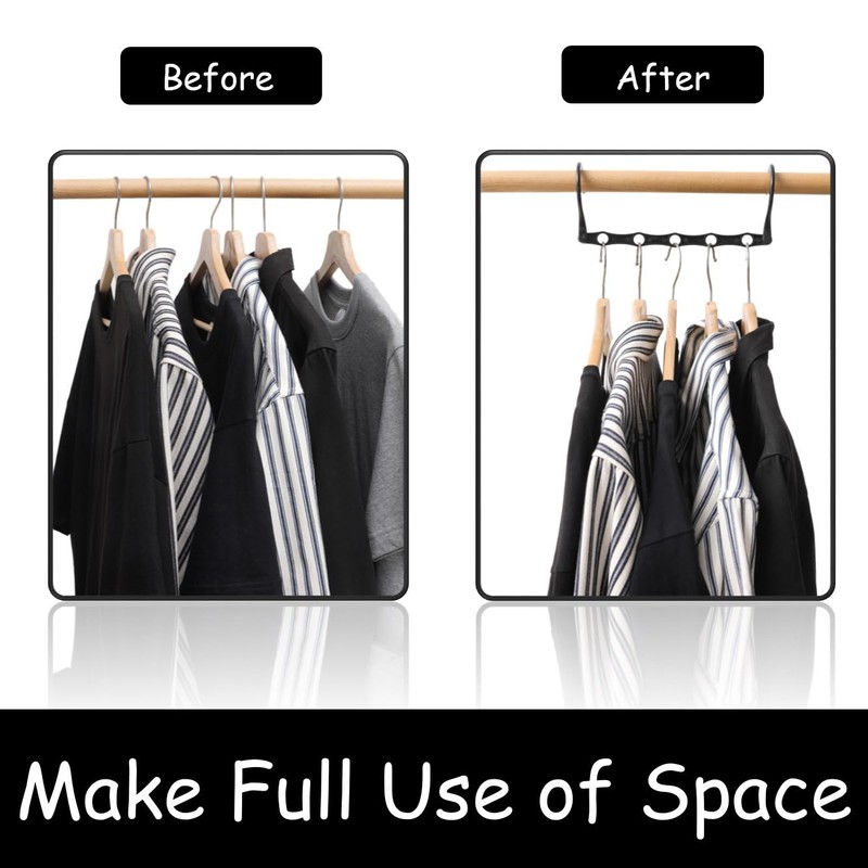 Multi Hangers Space Saving for Clothes, Sturdy Stackable Hangers with