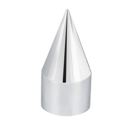 United Pacific 10763B - Wheel Lug Nut Cover - 5/8" X 2" Chrome Plastic Spike Nut Cover - Push-On