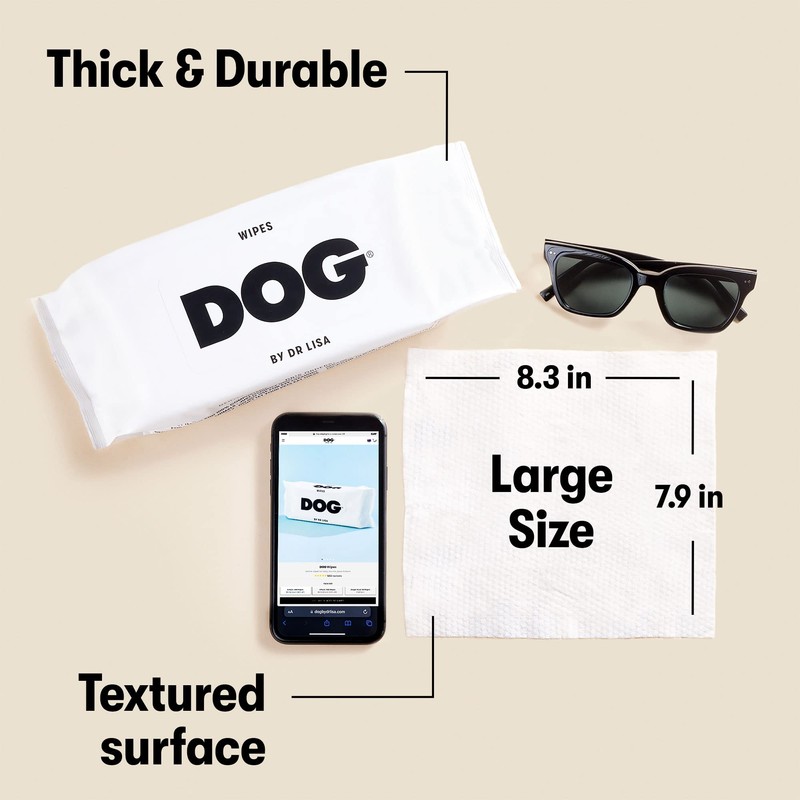DOG by Dr. Lisa - Dog Wipes - Plant-Based, Natural