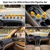 6 Pack Cute Duck Figurines, Car Dashboard Decor, Desk Ornaments,