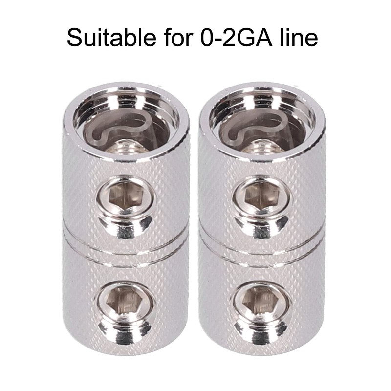 Aramox 2pcs Power Cord Extension Terminal Audio Cable Joiner Coupler,