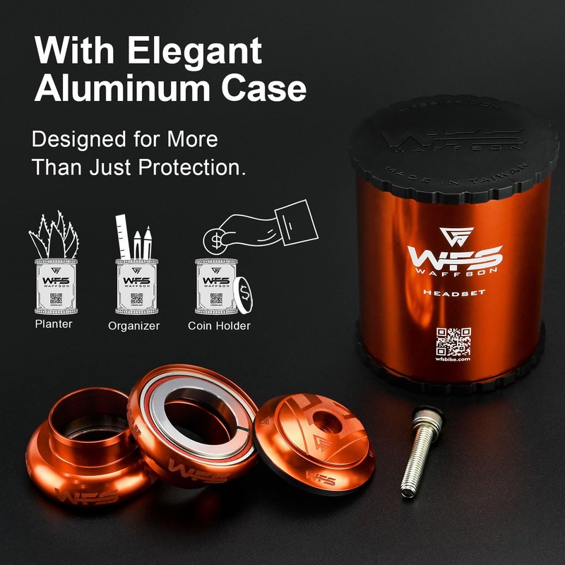 WFS NV.73 1 Inch CNC Alloy Threadless Headset with Top