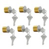 MOUNT 6PCS Brass Mortise Door Cylinder Locks 1 inch Replacement