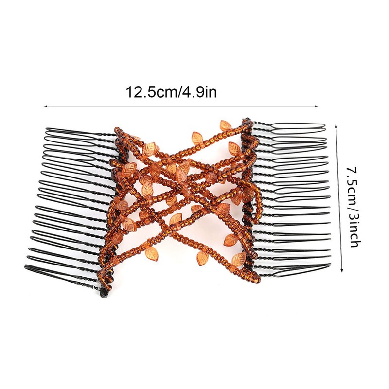 Peine Elástico Doble Clip, Peinetas para el cabello de las