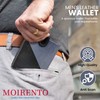 MOIRENTO®, Grey Black Wallet, RFID Blocking, Real Leather Mens, with