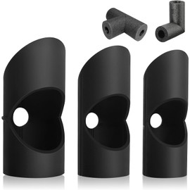 3 Piece Pipe Insulation Template, Foam Pipe Cutter Tool Set Suitable for Tools with Rubber Holders for Insulation of Copper Pipes with 15 mm, 22 mm and 28 mm Diameter (Black)