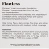 Lord & Berry FLAWLESS Compact Cream Concealer Foundation, Medium Coverage,