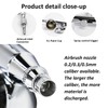 Professional Dual-Action Airbrush Kit, 0.2/0.3/0.5mm Nozzles, Gravity Feed Spray Gun