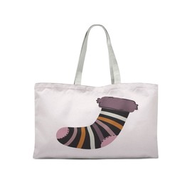 Le Jardin du Lin Printed Shopping Bag, Foldable, Fabric Bag with Two Long Handles, Size: 47 x 42 cm